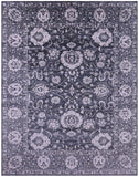 Grey Persian Tabriz Hand Knotted Wool & Silk Rug - 7' 11" X 10' 0" - Golden Nile