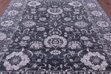 Grey Persian Tabriz Hand Knotted Wool & Silk Rug - 7' 11" X 10' 0" - Golden Nile