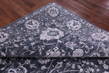 Grey Persian Tabriz Hand Knotted Wool & Silk Rug - 7' 11" X 10' 0" - Golden Nile
