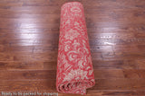 Red Persian Tabriz Hand Knotted Wool & Silk Rug - 9' 1" X 12' 1" - Golden Nile