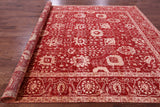 Red Persian Tabriz Handmade Wool & Silk Rug - 9' 1" X 12' 2" - Golden Nile