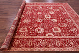 Red Persian Tabriz Handmade Wool & Silk Rug - 9' 1" X 12' 2" - Golden Nile