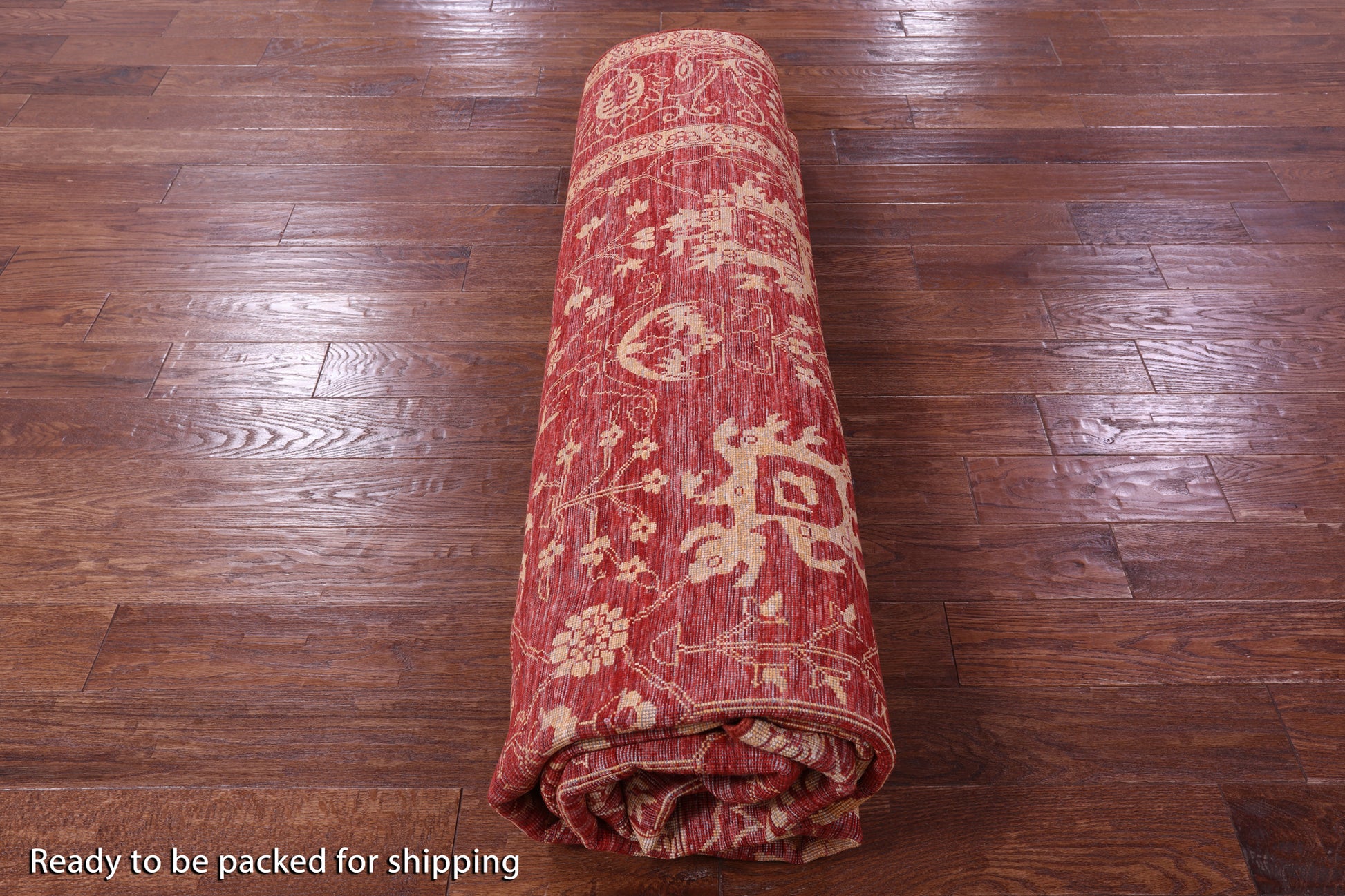 Red Persian Tabriz Handmade Wool & Silk Rug - 9' 1" X 12' 2" - Golden Nile