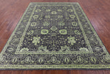 Grey Persian Tabriz Hand Knotted Wool & Silk Rug - 8' 1" X 10' 2" - Golden Nile