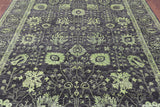 Grey Persian Tabriz Hand Knotted Wool & Silk Rug - 8' 1" X 10' 2" - Golden Nile