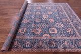 Grey Persian Tabriz Hand Knotted Wool & Silk Rug - 8' 11" X 11' 11" - Golden Nile