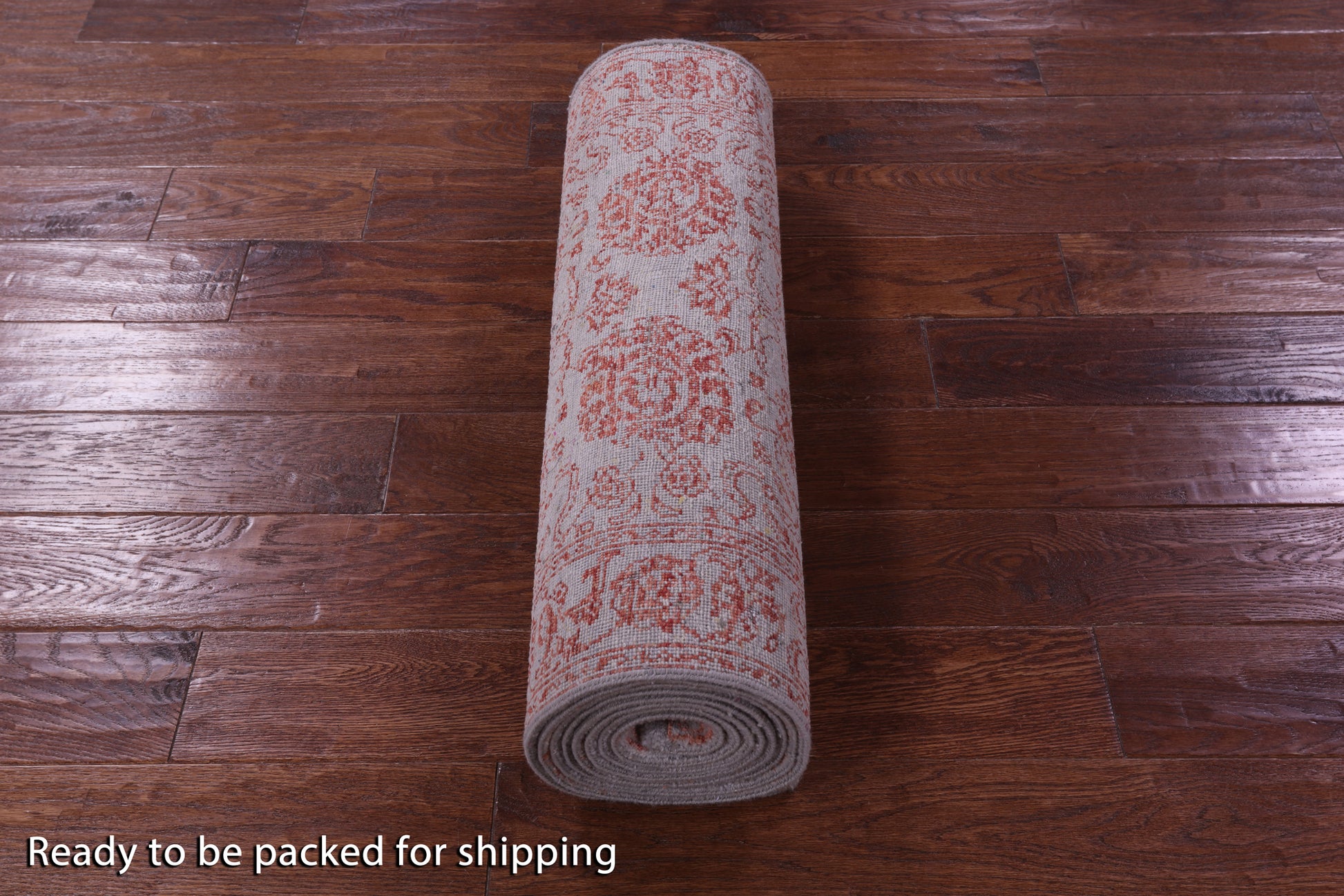 Grey Persian Tabriz Hand Knotted Wool & Silk Runner Rug - 2' 7" X 11' 9" - Golden Nile