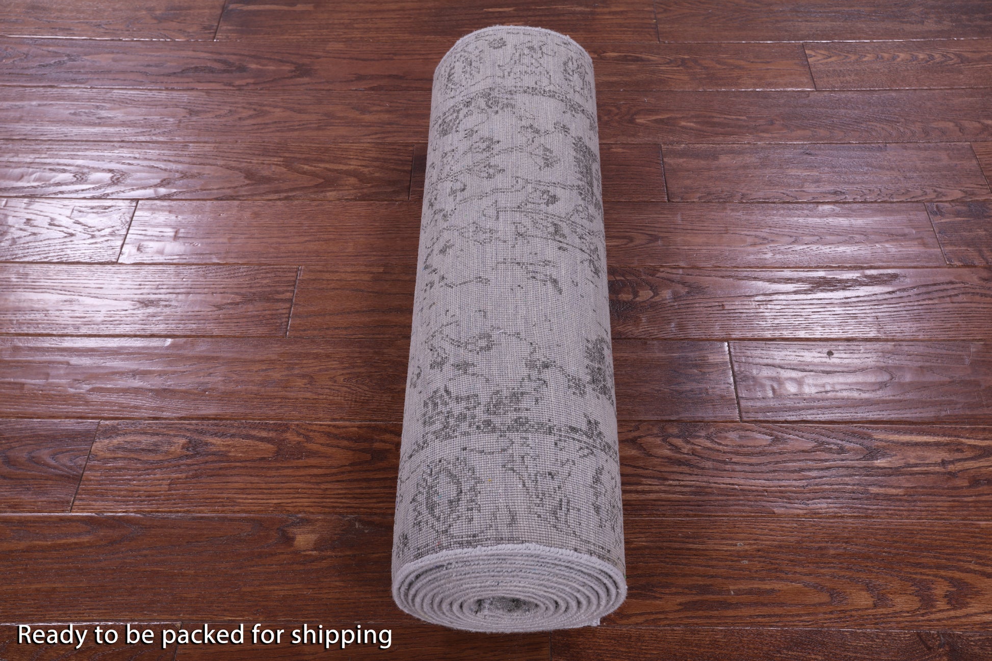 Grey Persian Tabriz Hand Knotted Wool Runner Rug - 2' 7" X 14' 0" - Golden Nile