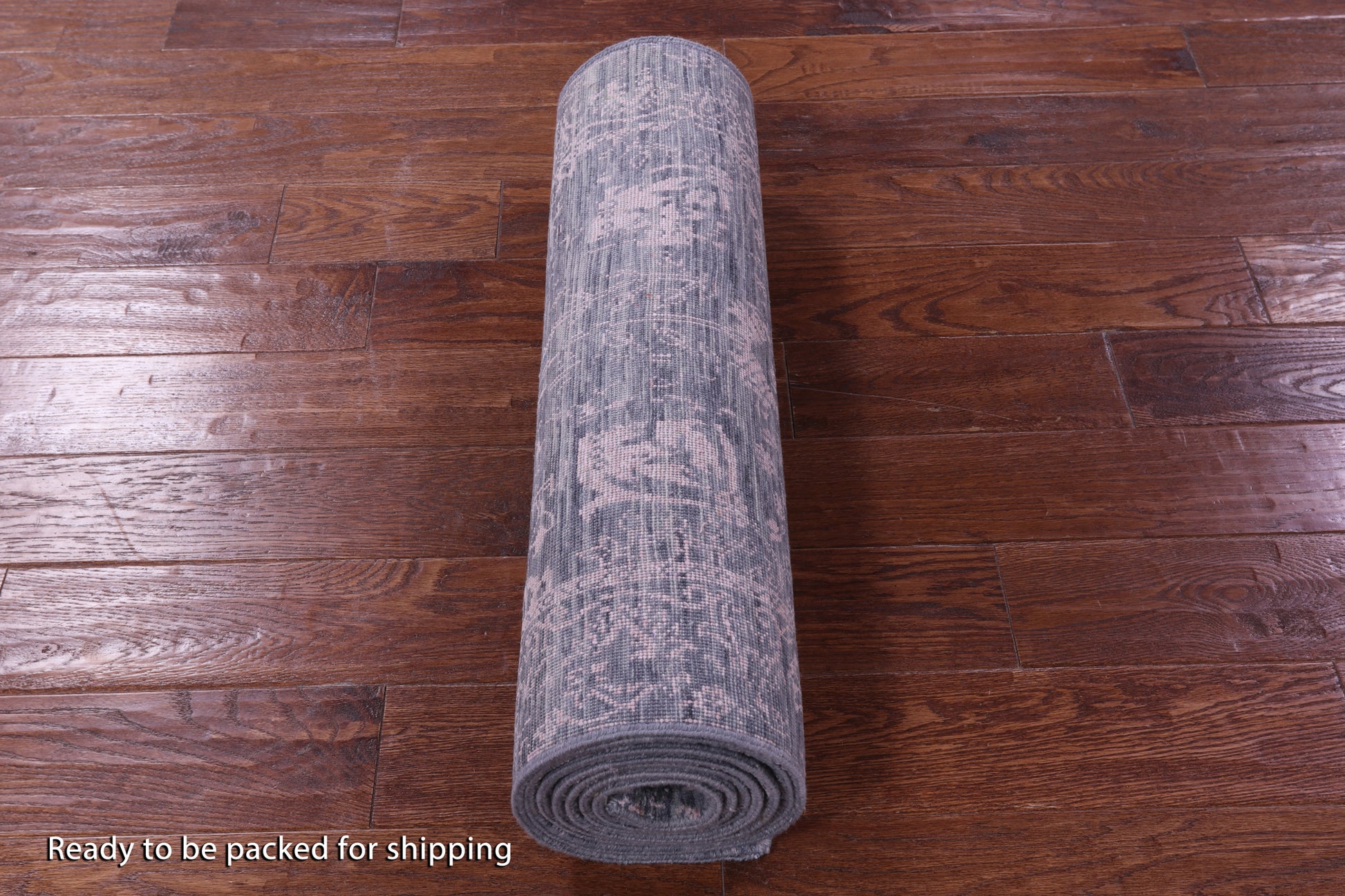 Grey Persian Tabriz Hand Knotted Wool & Silk Runner Rug - 2' 7" X 10' 2" - Golden Nile