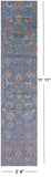 Blue Persian Tabriz Handmade Wool & Silk Runner Rug - 2' 6" X 11' 11" - Golden Nile