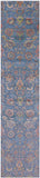 Blue Persian Tabriz Handmade Wool & Silk Runner Rug - 2' 6" X 11' 11" - Golden Nile