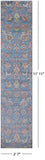 Blue Persian Tabriz Hand Knotted Wool & Silk Runner Rug - 2' 7" X 11' 11" - Golden Nile