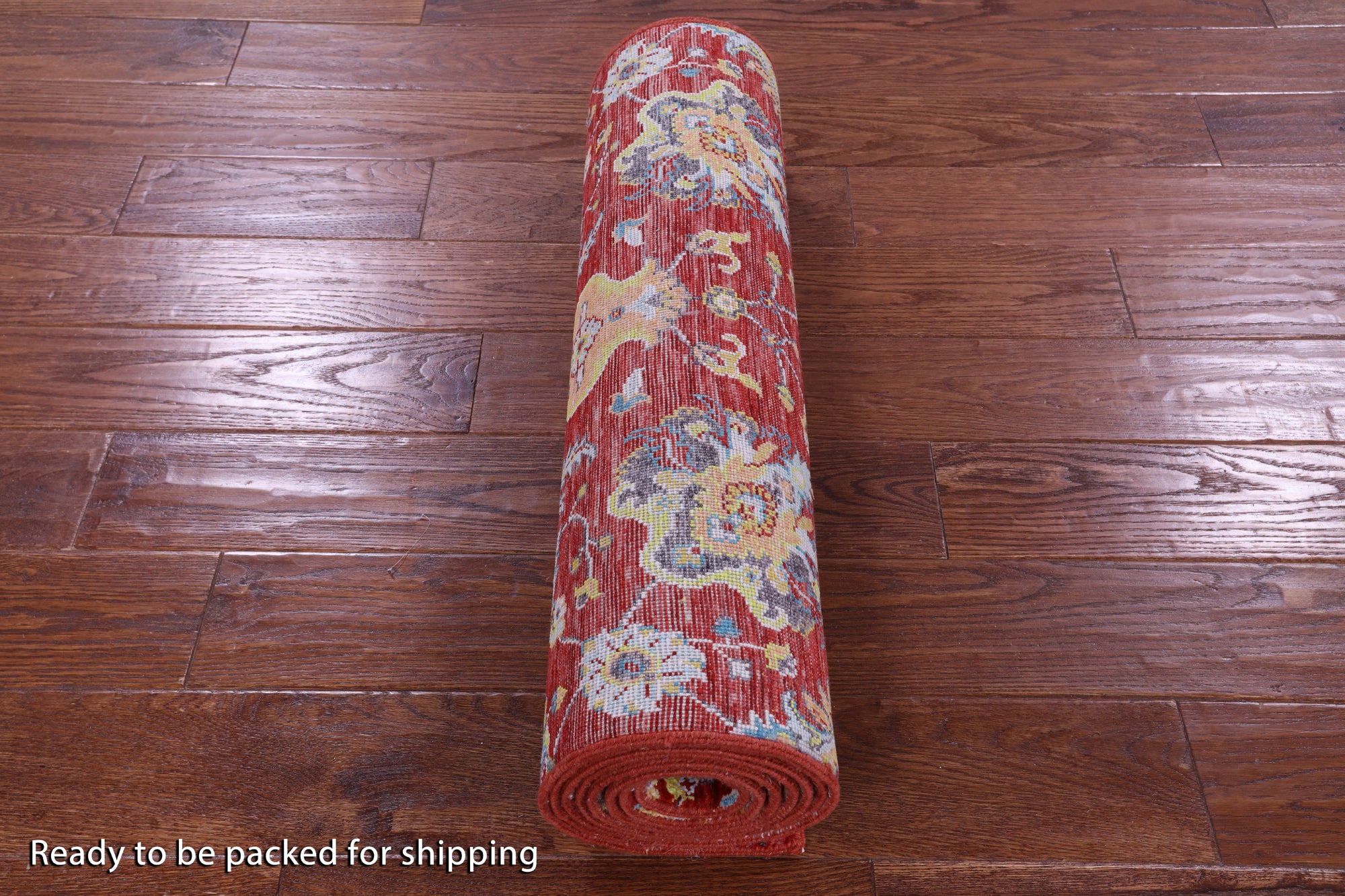 Red Persian Tabriz Hand Knotted Wool & Silk Runner Rug - 2' 7" X 10' 5" - Golden Nile