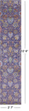 Purple Persian Tabriz Hand Knotted Wool & Silk Runner Rug - 2' 7" X 12' 6" - Golden Nile