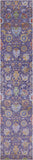 Purple Persian Tabriz Hand Knotted Wool & Silk Runner Rug - 2' 7" X 12' 6" - Golden Nile