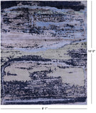 Abstract Contemporary Hand Knotted Wool & Silk Rug - 8' 1" X 10' 0" - Golden Nile