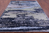 Abstract Contemporary Hand Knotted Wool & Silk Rug - 8' 1" X 10' 0" - Golden Nile