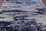 Abstract Contemporary Hand Knotted Wool & Silk Rug - 8' 1" X 10' 0" - Golden Nile