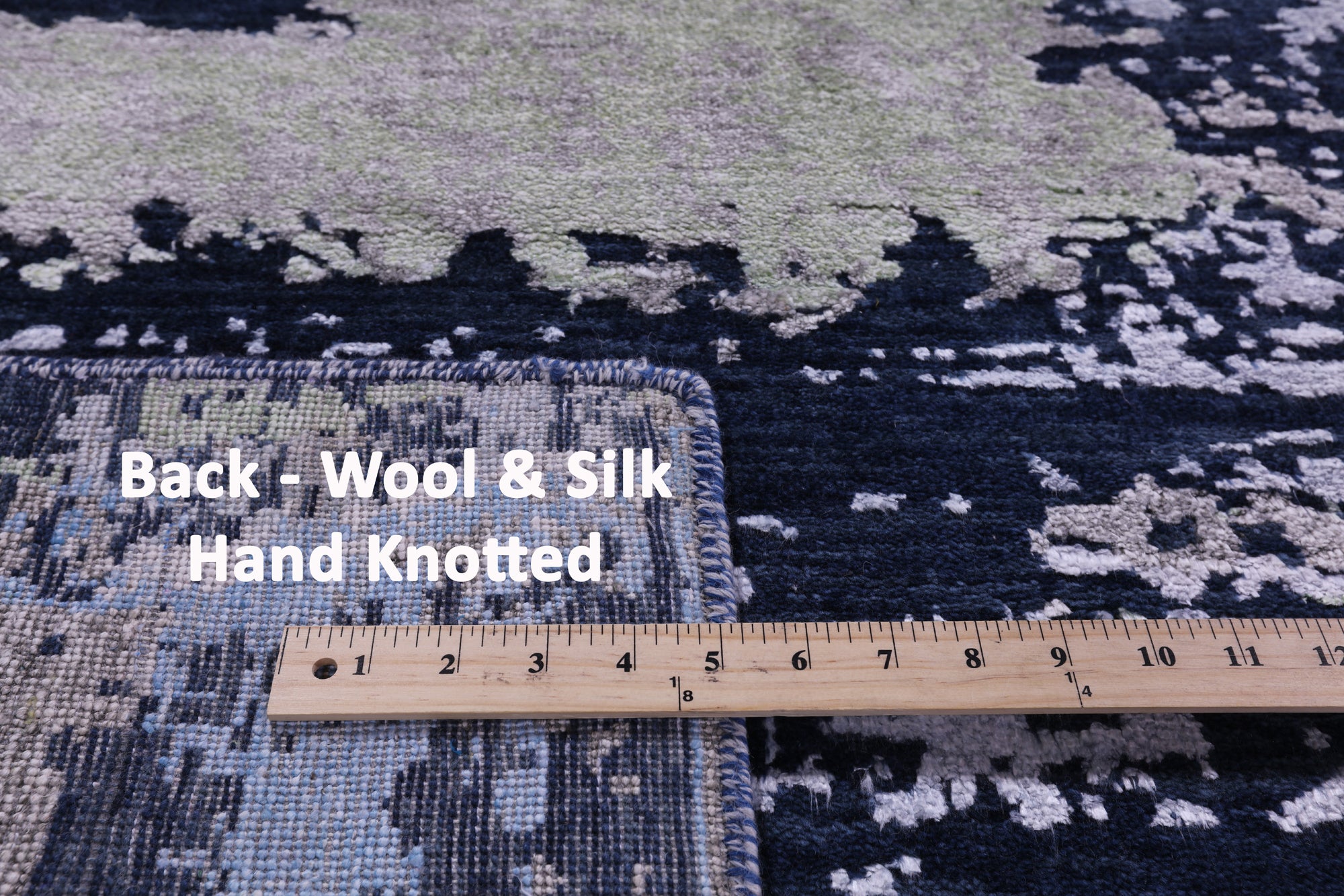Abstract Contemporary Hand Knotted Wool & Silk Rug - 8' 1" X 10' 0" - Golden Nile