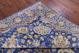 Blue Persian Tabriz Hand Knotted Wool & Silk Rug - 8' 11" X 11' 10" - Golden Nile