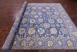 Blue Persian Tabriz Hand Knotted Wool & Silk Rug - 8' 11" X 11' 10" - Golden Nile