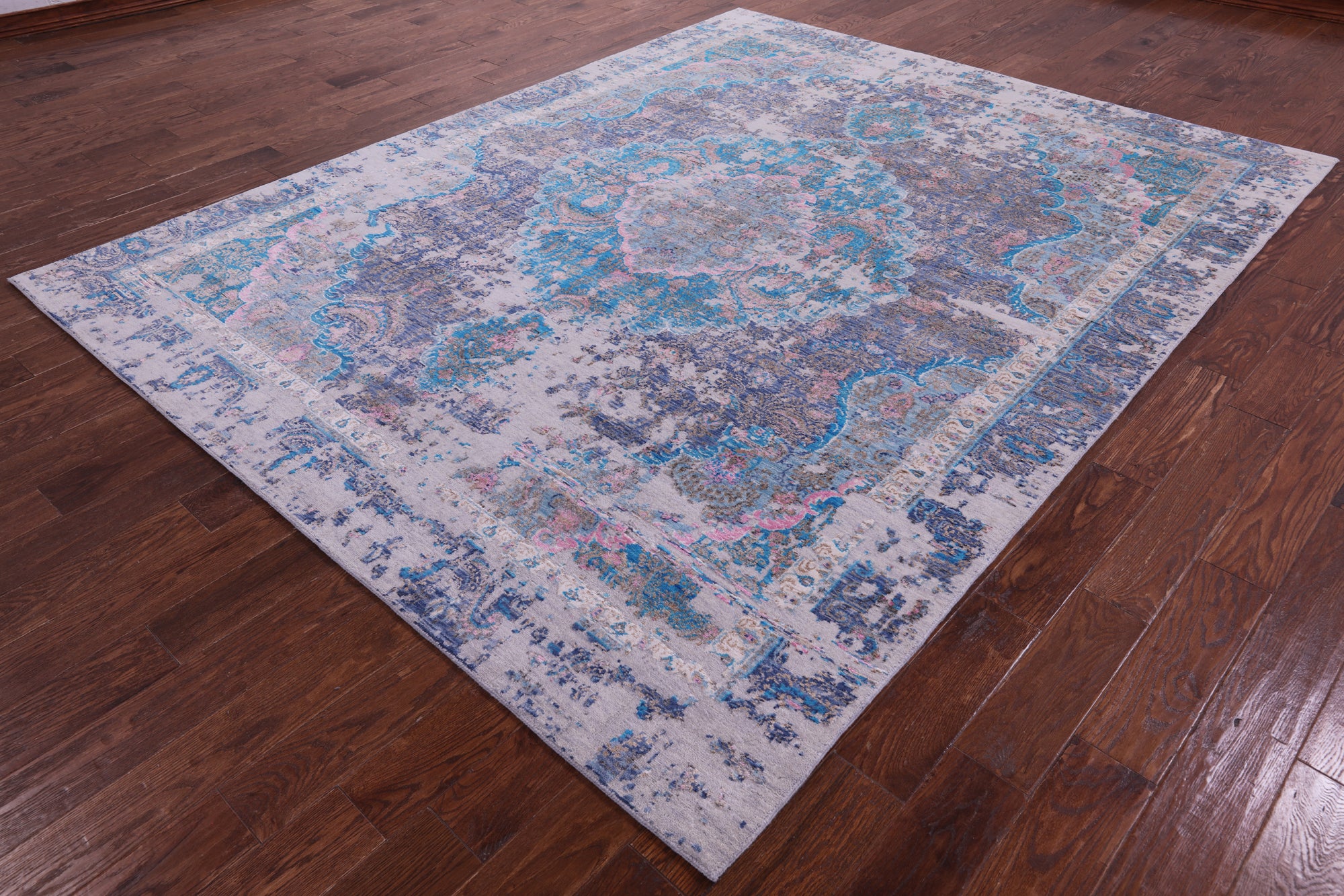 Persian Tabriz Hand Knotted Wool & Silk Rug - 7' 10" X 9' 11" - Golden Nile