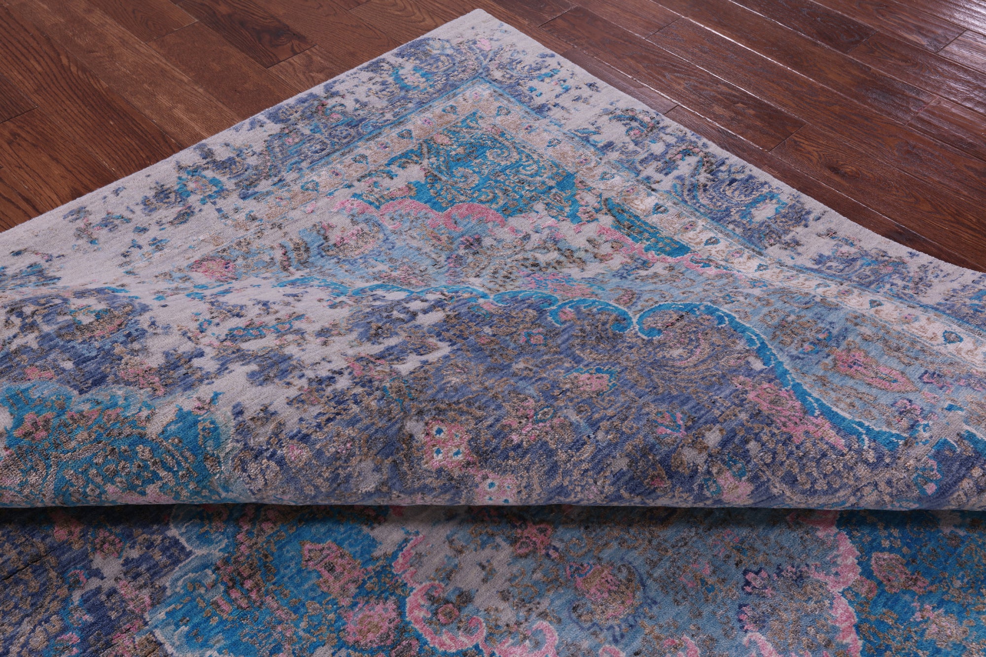 Persian Tabriz Hand Knotted Wool & Silk Rug - 7' 10" X 9' 11" - Golden Nile