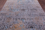 Grey Persian Tabriz Hand Knotted Wool & Silk Rug - 6' 1" X 9' 4" - Golden Nile