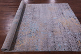 Grey Persian Tabriz Hand Knotted Wool & Silk Rug - 6' 1" X 9' 4" - Golden Nile