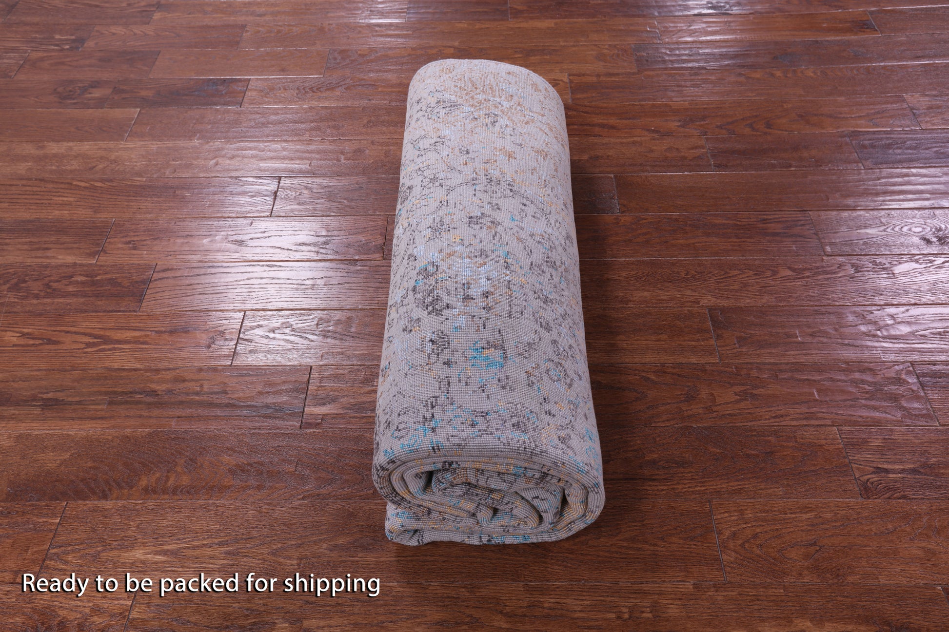 Grey Persian Tabriz Hand Knotted Wool & Silk Rug - 6' 1" X 9' 4" - Golden Nile