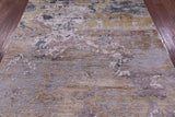 Abstract Contemporary Hand Knotted Wool & Silk Rug - 5' 11" X 9' 0" - Golden Nile