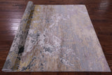 Abstract Contemporary Hand Knotted Wool & Silk Rug - 5' 11" X 9' 0" - Golden Nile