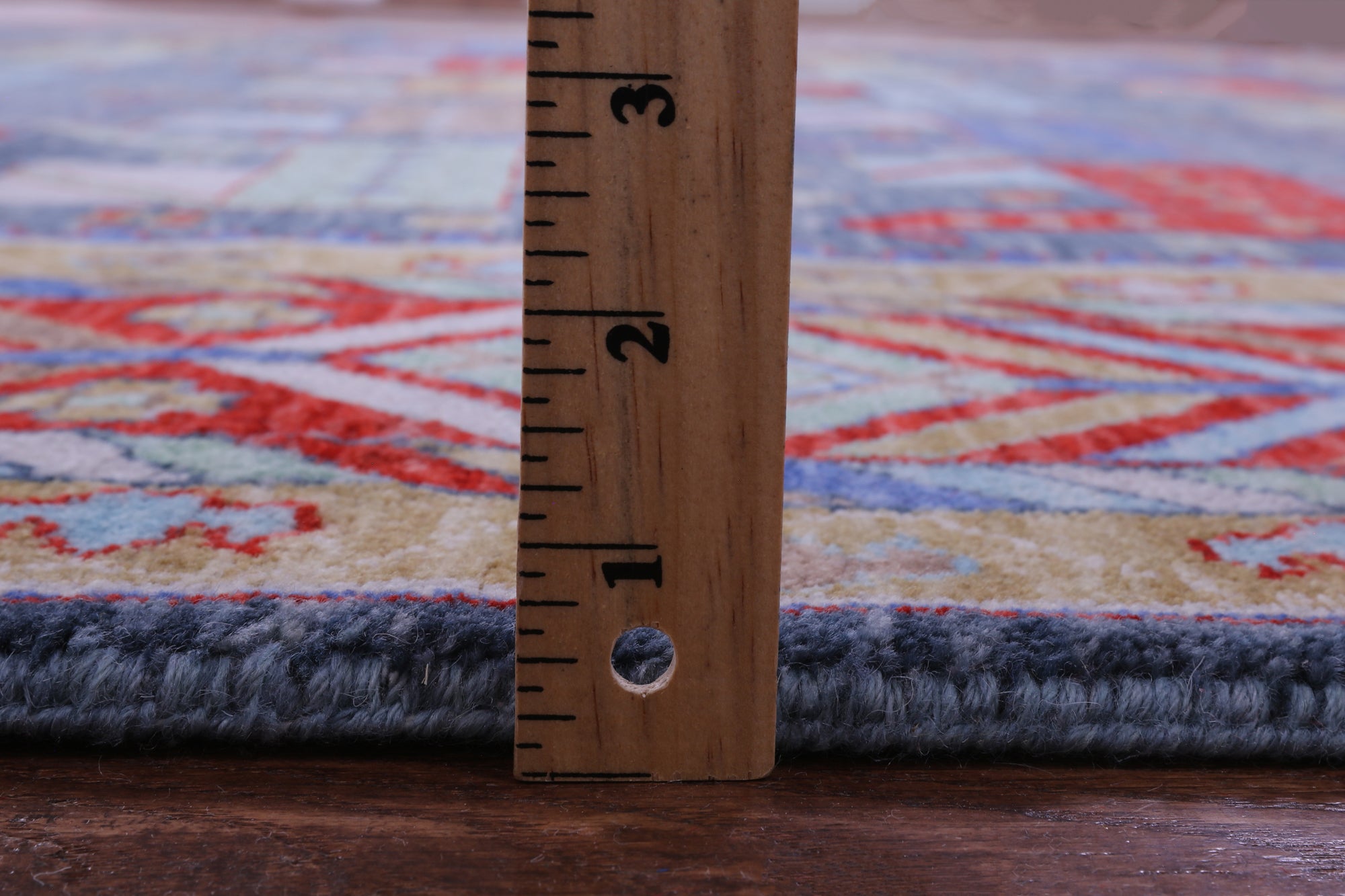 Blue Persian Fine Serapi Hand Knotted Wool Rug - 9' 1" X 12' 3" - Golden Nile
