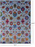 Blue Persian Tabriz Hand Knotted Wool Rug - 10' 0" X 14' 6" - Golden Nile