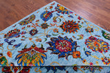 Blue Persian Tabriz Hand Knotted Wool Rug - 10' 0" X 14' 6" - Golden Nile