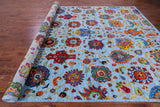 Blue Persian Tabriz Hand Knotted Wool Rug - 10' 0" X 14' 6" - Golden Nile