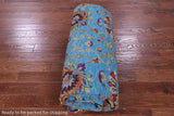 Blue Persian Tabriz Handmade Wool & Silk Rug - 10' 1" X 14' 2" - Golden Nile