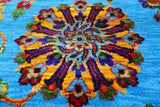 Blue Persian Tabriz Handmade Wool & Silk Rug - 10' 1" X 14' 2" - Golden Nile