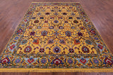 Gold Persian Tabriz Handmade Wool & Silk Rug - 8' 1" X 10' 3" - Golden Nile