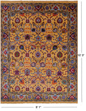 Gold Persian Tabriz Handmade Wool & Silk Rug - 8' 1" X 10' 3" - Golden Nile