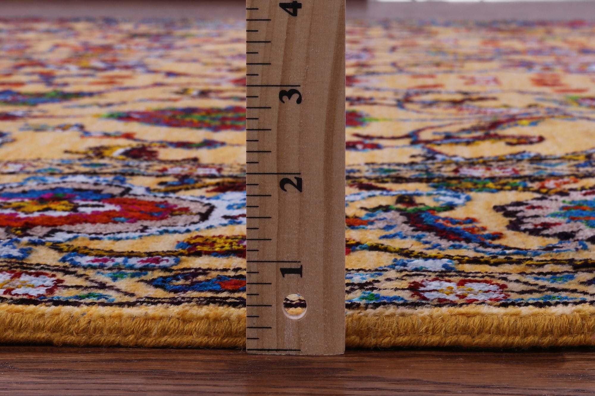 Gold Persian Tabriz Handmade Wool & Silk Rug - 8' 1" X 10' 3" - Golden Nile