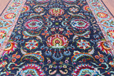 Blue Persian Tabriz Handmade Wool & Silk Rug - 8' 3" X 10' 4" - Golden Nile