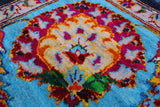 Blue Persian Tabriz Handmade Wool & Silk Rug - 8' 3" X 10' 4" - Golden Nile