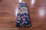Blue Persian Fine Serapi Hand Knotted Wool Rug - 12' 4" X 15' 4" - Golden Nile