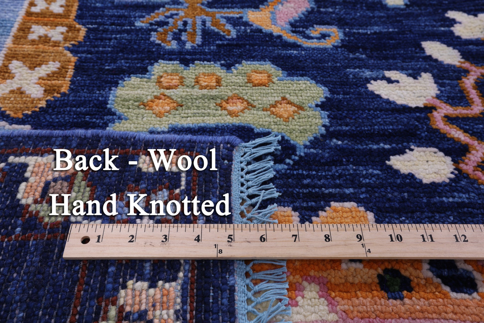 Blue Persian Fine Serapi Hand Knotted Wool Rug - 12' 4" X 15' 4" - Golden Nile