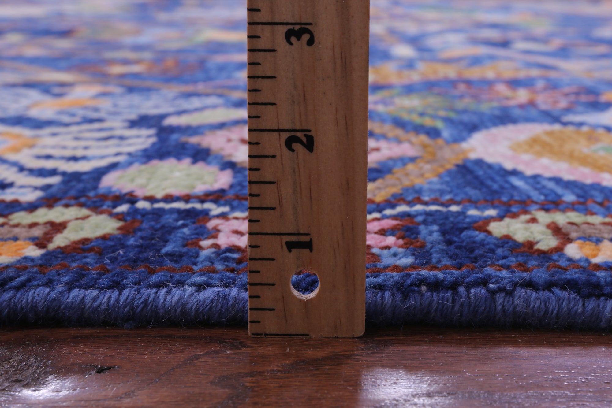 Blue Persian Fine Serapi Hand Knotted Wool Rug - 12' 4" X 15' 4" - Golden Nile