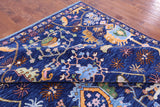 Blue Persian Fine Serapi Hand Knotted Wool Rug - 12' 4" X 15' 4" - Golden Nile