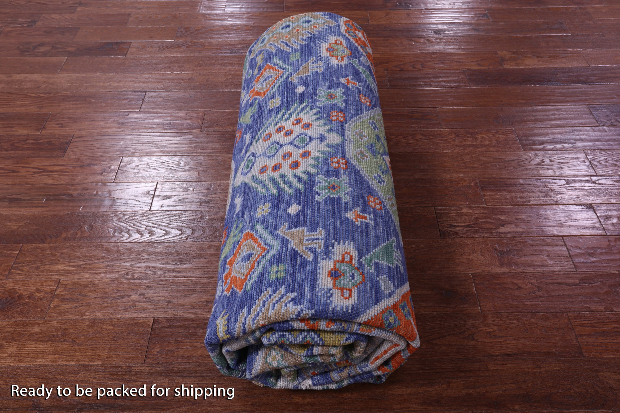 Blue Turkish Oushak Hand Knotted Wool Rug - 10' 3" X 14' 0" - Golden Nile
