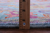 Blue Persian Fine Serapi Hand Knotted Wool Rug - 8' 11" X 12' 2" - Golden Nile