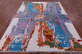 Abstract Contemporary Hand Knotted Wool Rug - 8' 1" X 10' 0" - Golden Nile